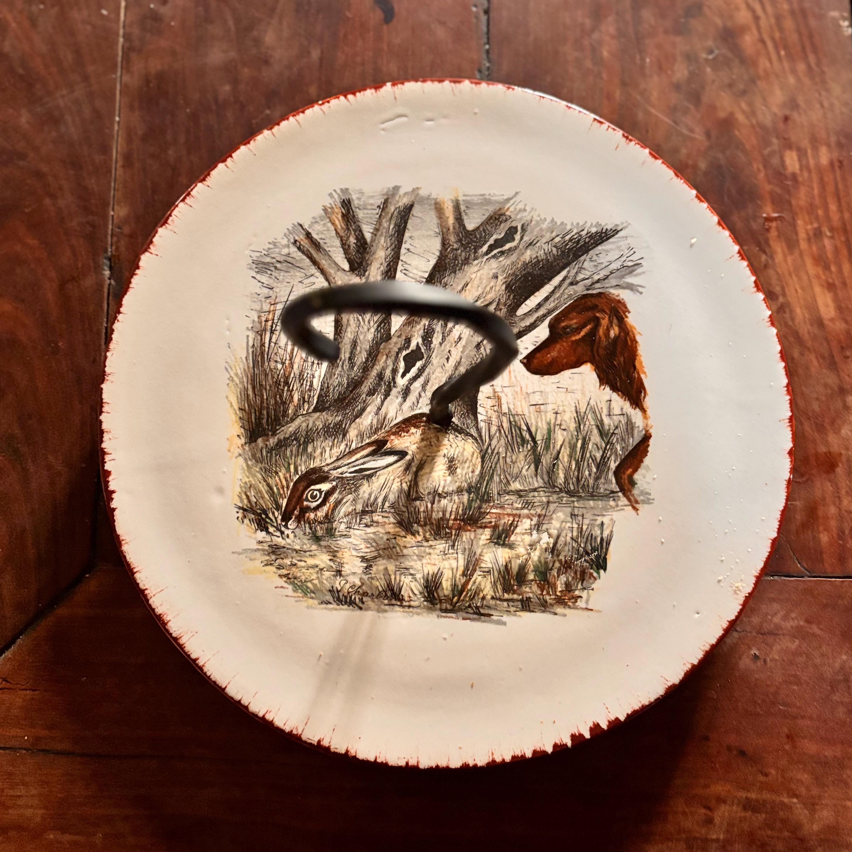 Dessous De Plat Ancien – Plateau Fromage Tournant Vigne, Fer Et Porcelaine