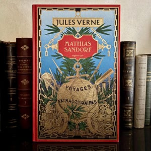 Vintage book in French &quot;Mathias Sandorf&quot; novel by Jules Verne, reprint of Hetzel&#39;s first edition