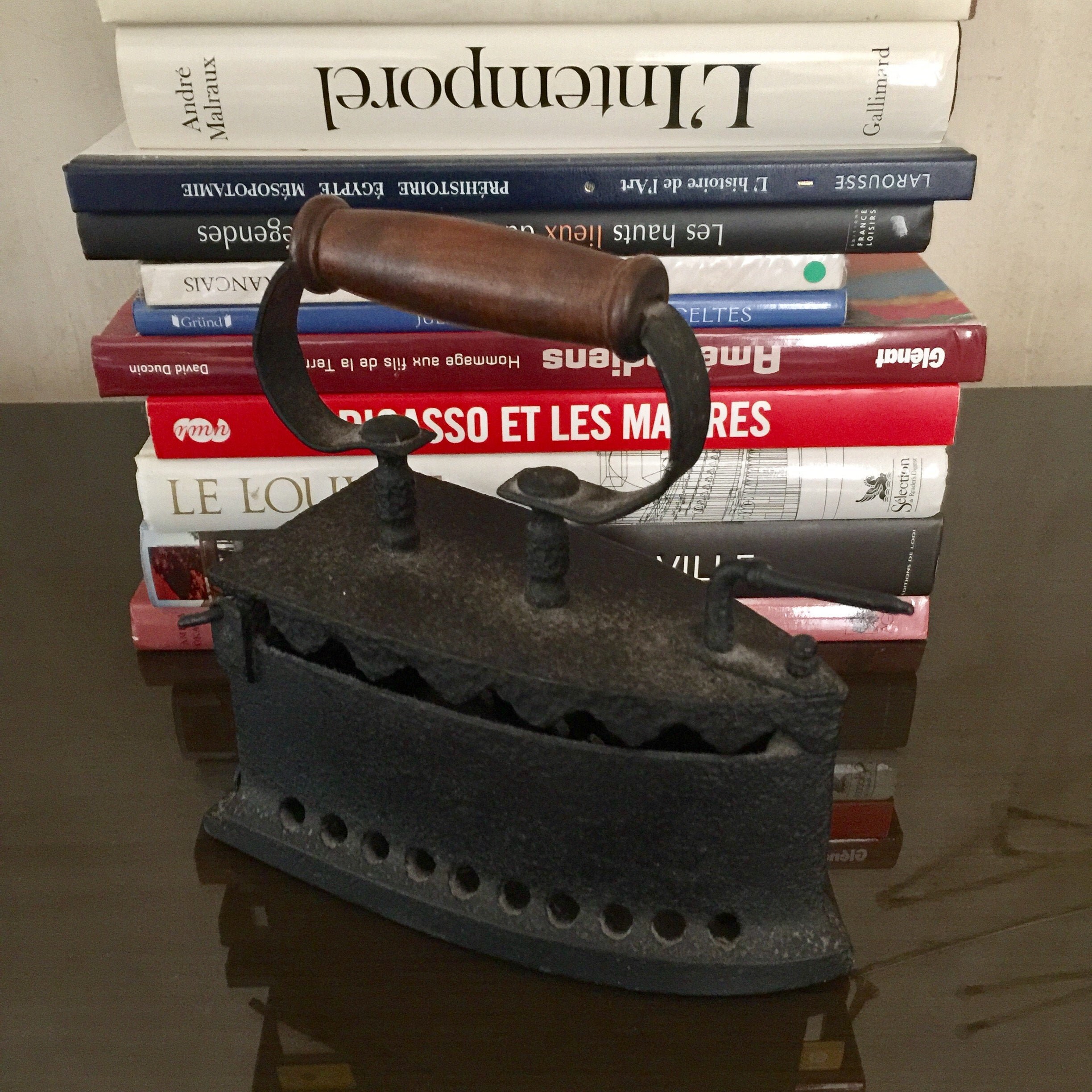 Fonte Antique de France, Fer Tailleur Lourd Du Xixe Siècle, Français Fonte Braise Refa6