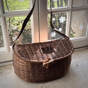 Panier De Pêche En Osier Vintage - Artisanal - Déco Maison, Cabane, Lac