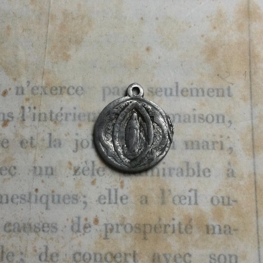 Antique Catholic Pilgrimage Medal From Lourdes, Our Lady of Lourdes ...
