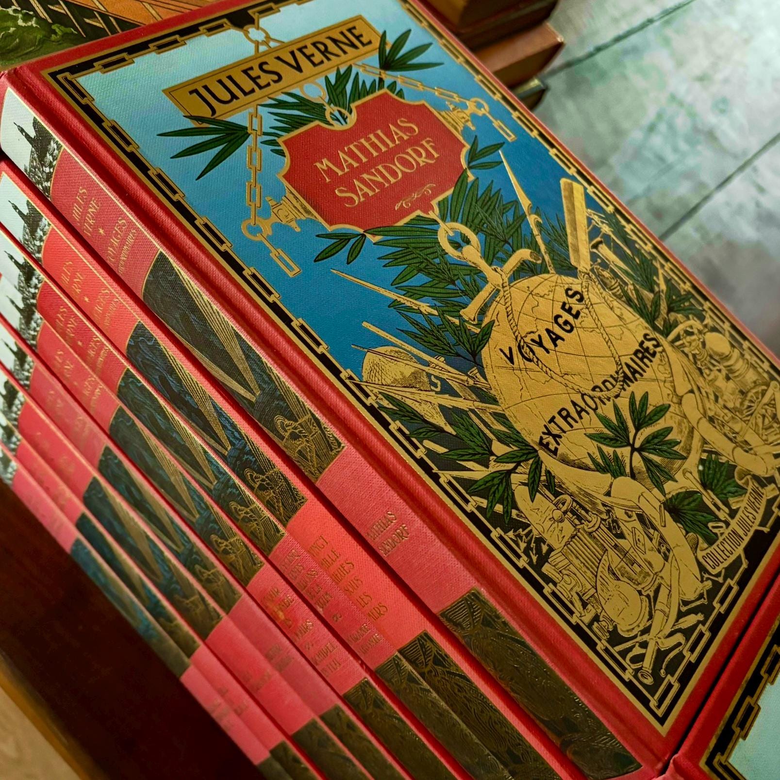 ジュール・ヴェルヌ 地球から月へ フランス語 フランス語のヴィンテージ本『De la Terre à la Lune』（地球