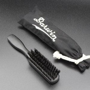 Luxury DARWIN Beard Brush - Pure Bristles and Laquered Wood