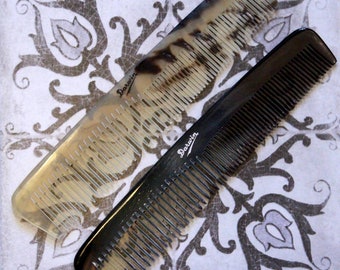 Luxury DARWIN Comb - Genuine Horn - Dual Teeth - For Beard and Hair