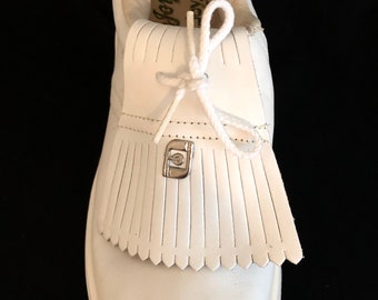 Women's Vintage NEW FootJoy SoftJoys White Leather Spiked Golf Shoes #98558 Size 7 Wide