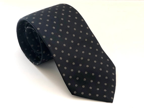 Vintage Upscale Classic Pure Silk Neck Tie, Navy,… - image 1