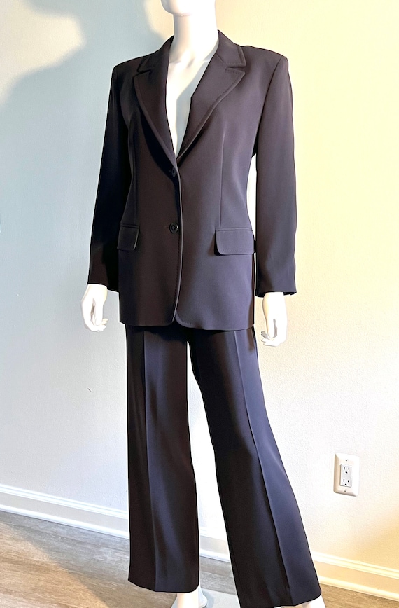 Vintage C1980s Max Mara Classic Brown Pantsuit, P… - image 3