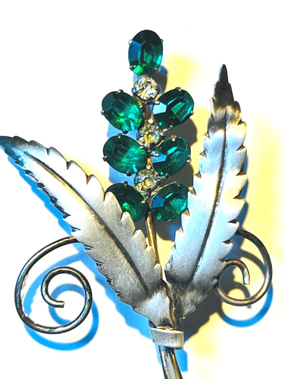 Vintage C1940s Extra Large Figural Leaf Brooch, S… - image 1