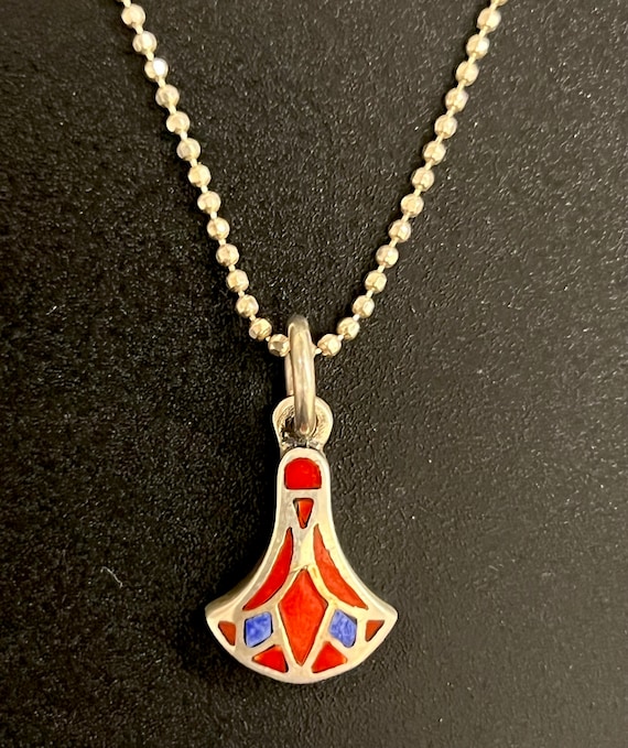 The Best Vintage Native American Navajo Lapis Bear Sterling Silver Necklace- Signed The Best Vintage Native American Navajo Lapis Bear Sterling Silver Necklace- Signed