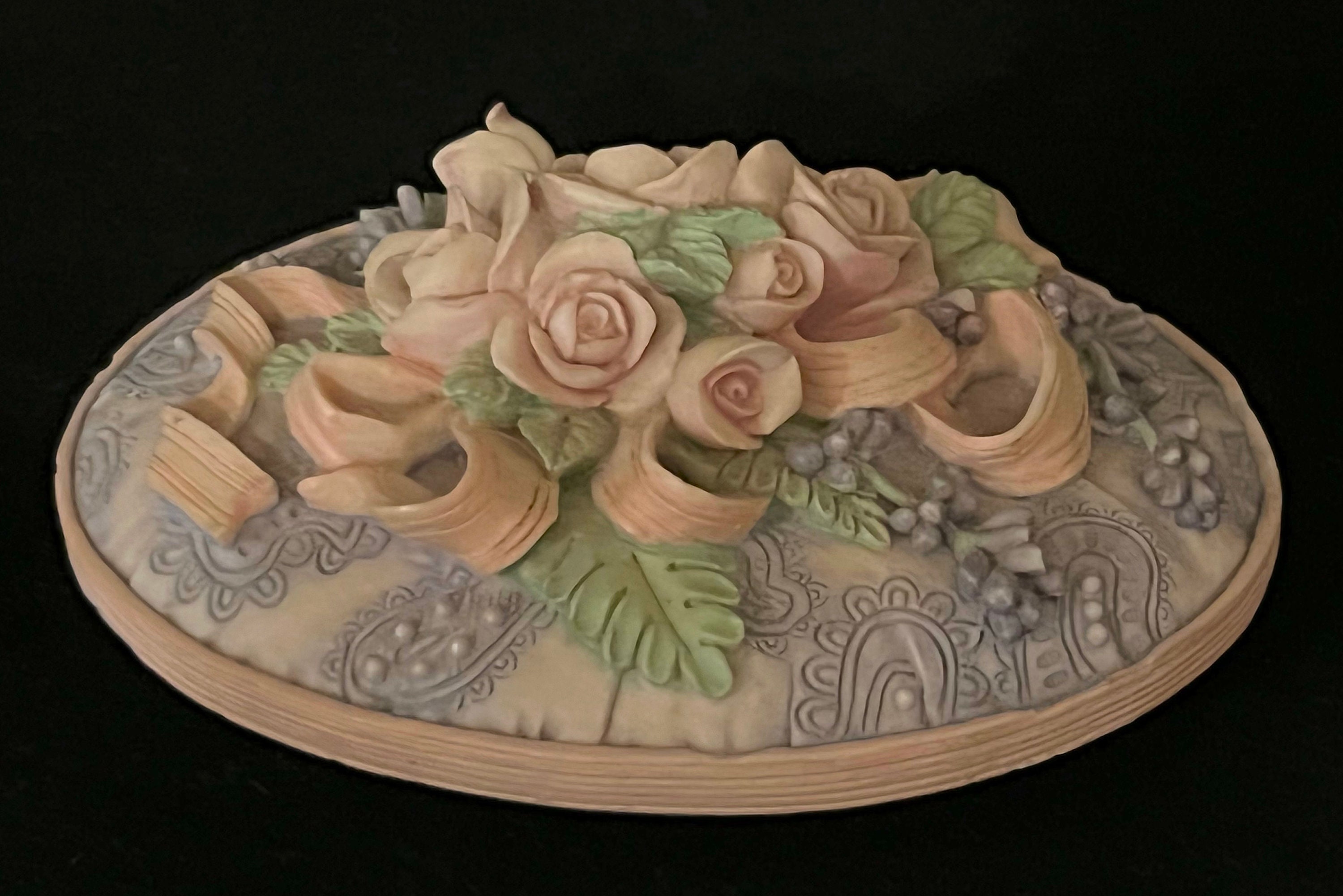 Vintage C1990s the San Francisco Music Box Company, Floral Vintage C1990s the San Francisco Music Box Company, Floral