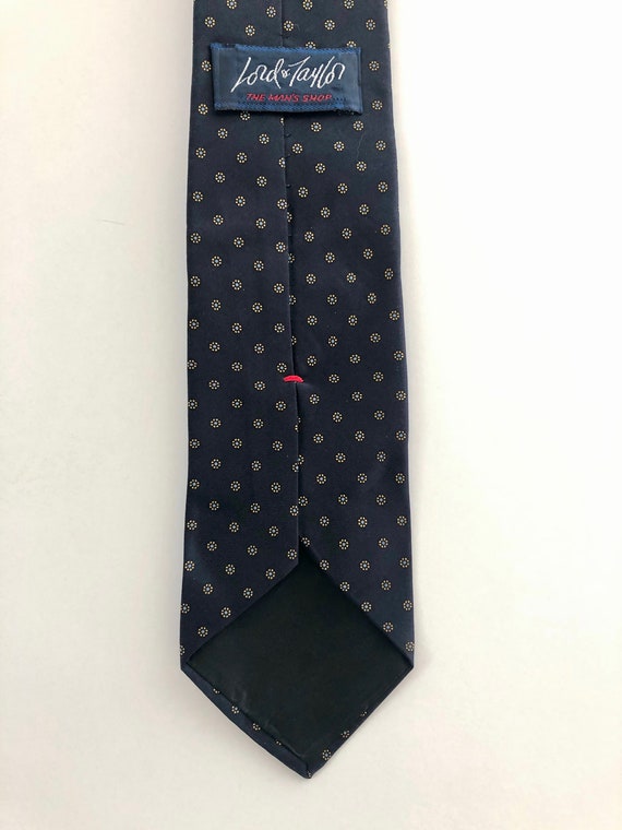 Vintage Upscale Classic Pure Silk Neck Tie, Navy,… - image 5