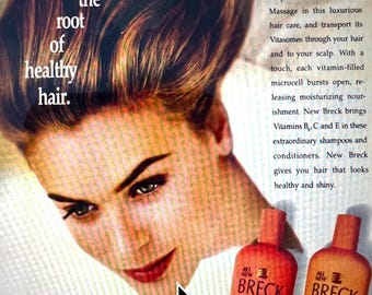 Vintage C1990s Dial Corp., Iconic Breck Hair Conditioner With Vitasomes, For Normal Hair, 15 oz. Never Used!