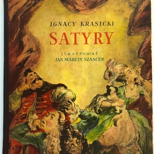 Satyry By Ignacy Krasicki, First Edition 1952 Polish Literature, 11 GORGEOUS 'Framed' Signed Intaglio Illustrations By Szancer image 1
