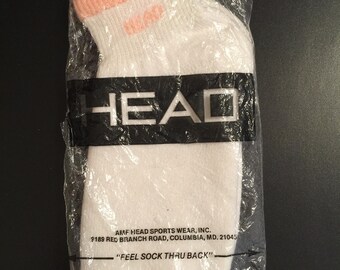 SOFT! Women's Vintage Head, Orlon Blend, Mini-Sox Sport Socks Booties, Pink & White, NWT