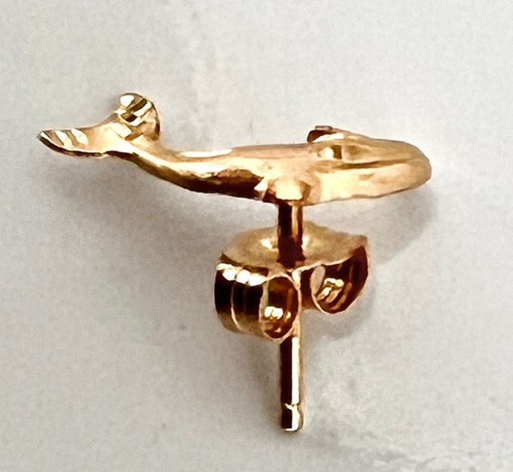 Vintage 14K Yellow Gold  Dolphin Sea Ocean Fish S… - image 9