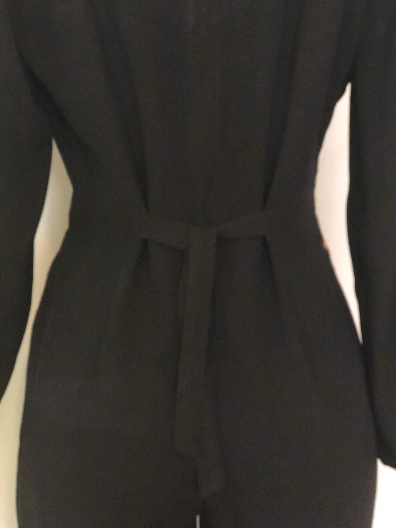 Vintage Designer Military Inspired Black Jumpsuit With Gold Etsy