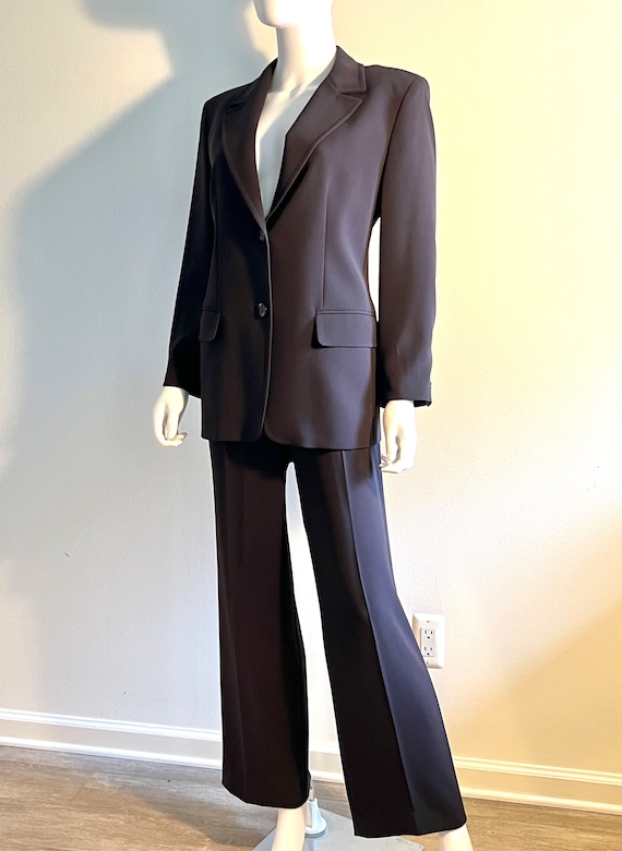 Vintage C1980s Max Mara Classic Brown Pantsuit, P… - image 1