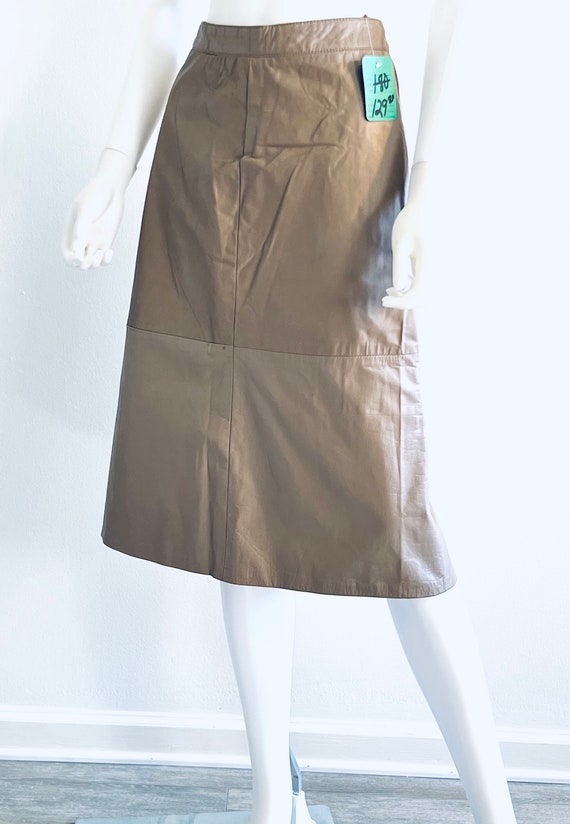 Vintage C1980s Beige, Taupe, Tan, 100% Leather A-L