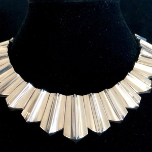 Huge Los Ballesteros MM34 Modernist Zig Zag Necklace Jewelry