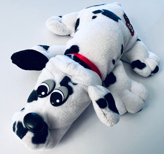 Vintage C1980s Pound Puppies Newborns, Wave 1, White With Black