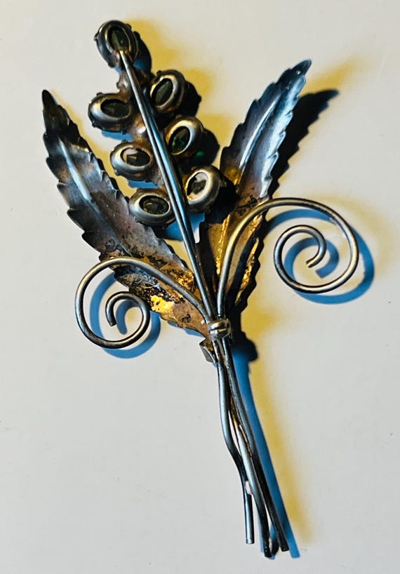 Vintage C1940s Extra Large Figural Leaf Brooch, S… - image 7