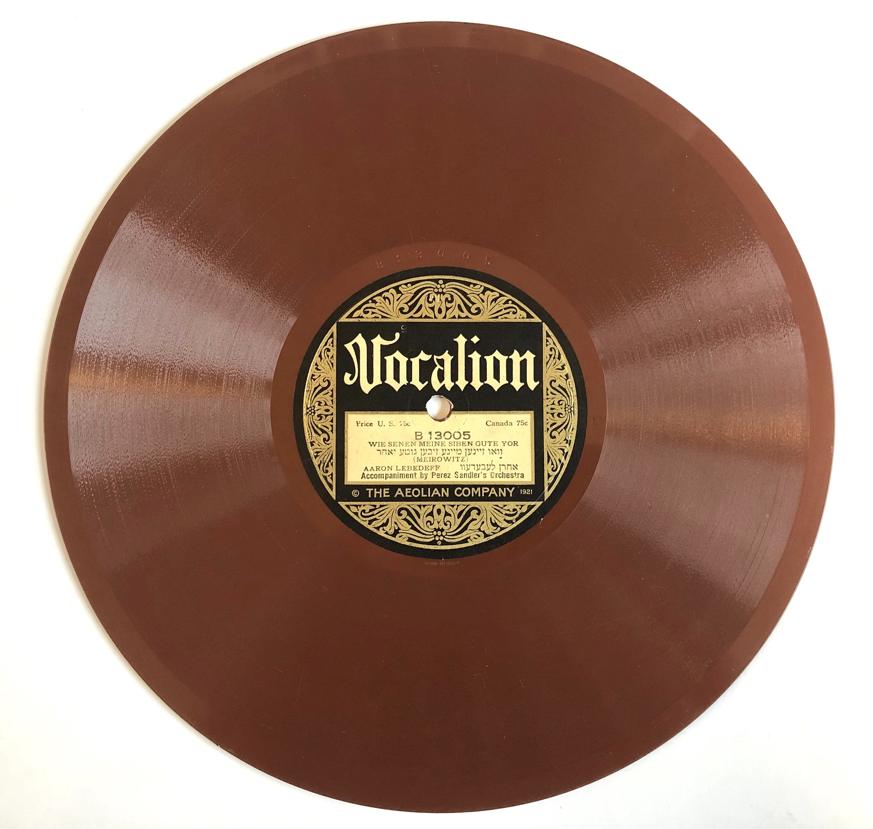 Antique Record Vocalion Red Shellac 10