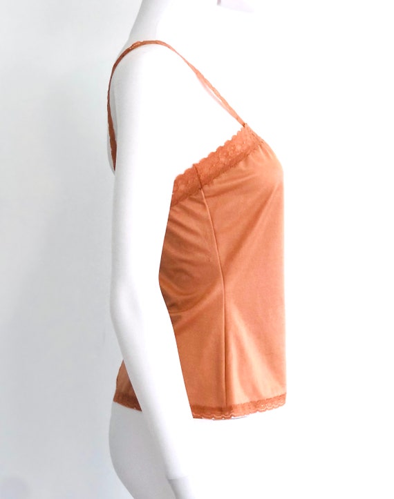 Vintage C1970s Vanity Fair Pink Brown Camisole Li… - image 5