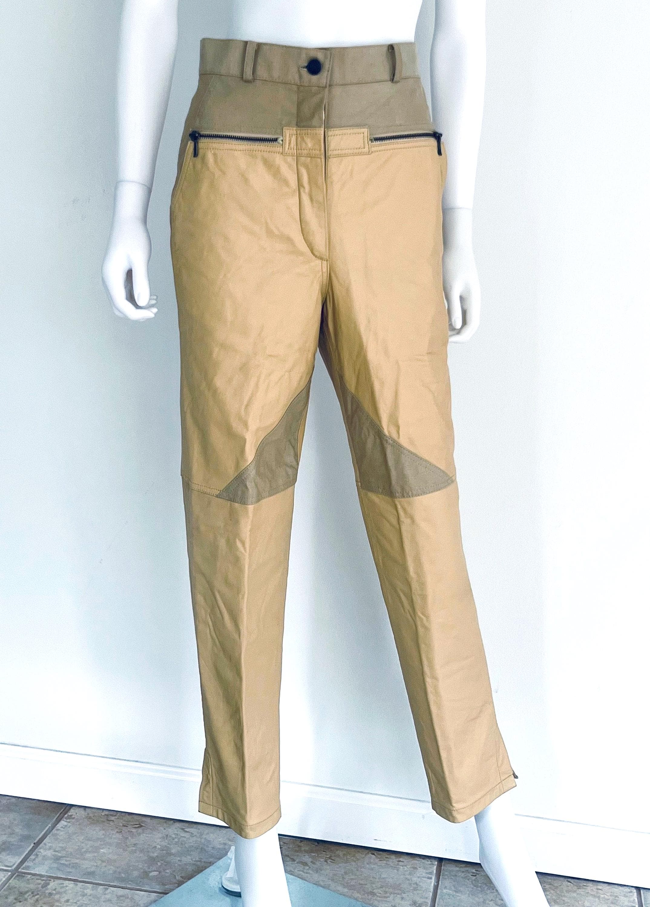 True Vintage C1980s 100% Genuine Leather, Yellow Gold Pants Slacks