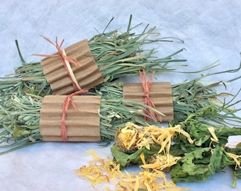 Foraging Hay Bundle with Corrugated Cardboard Wrap!