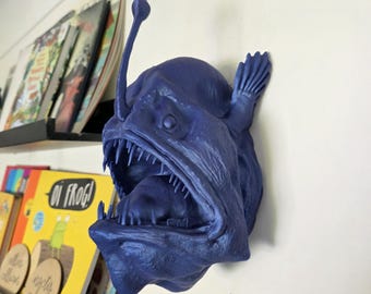 Humpback Anglerfish Wall Mount – Animal Art Decor - 3D Printed