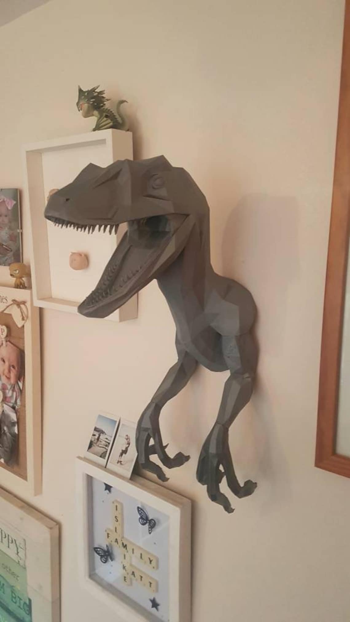 3d printed velociraptor