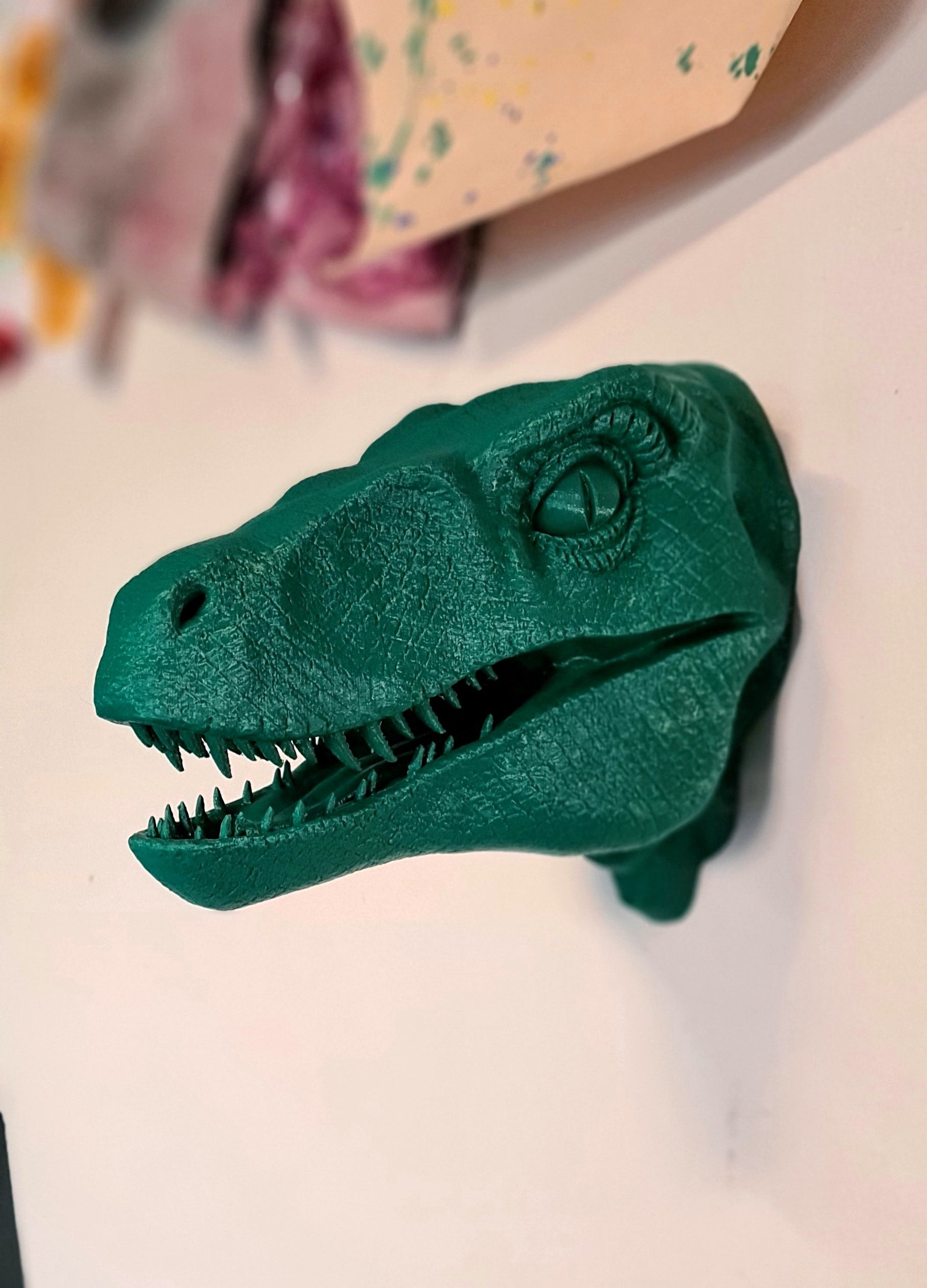 Velociraptor Wall Art Dinosaur Wall Mount 3D Printed Etsy