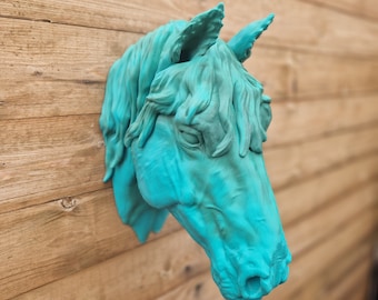 Horse art - Animal Art - 3D Printed - Home Decor - wall mount - Multiple Colours Available