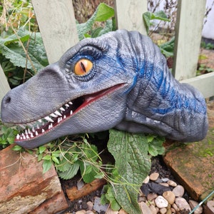 Velociraptor Art Raptor painted and airbrushed Dinosaur Wall Mount 3D Printed You choose the colours image 10