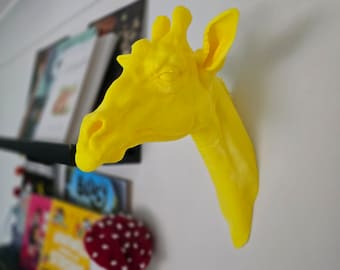 Giraffe Wandkunst - Tierkunst - 3D gedruckt - Wohnkultur - Wandhalterung - Verschiedene Größen und Farben erhältlich