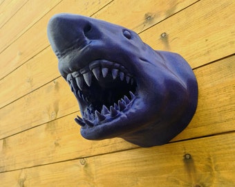 Shark Wall Art - Animal - Great white - Wall Mount- 3D Printed - Multiple Colours Available