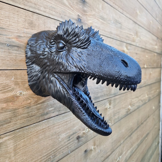 Deinonychus Head Art - Dinosaur Wall Mount- 3D Printed - Etsy