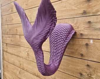 Mermaid tail Wall Art - Fantasy - Wall Mount- 3D Printed - Multiple Colours Available