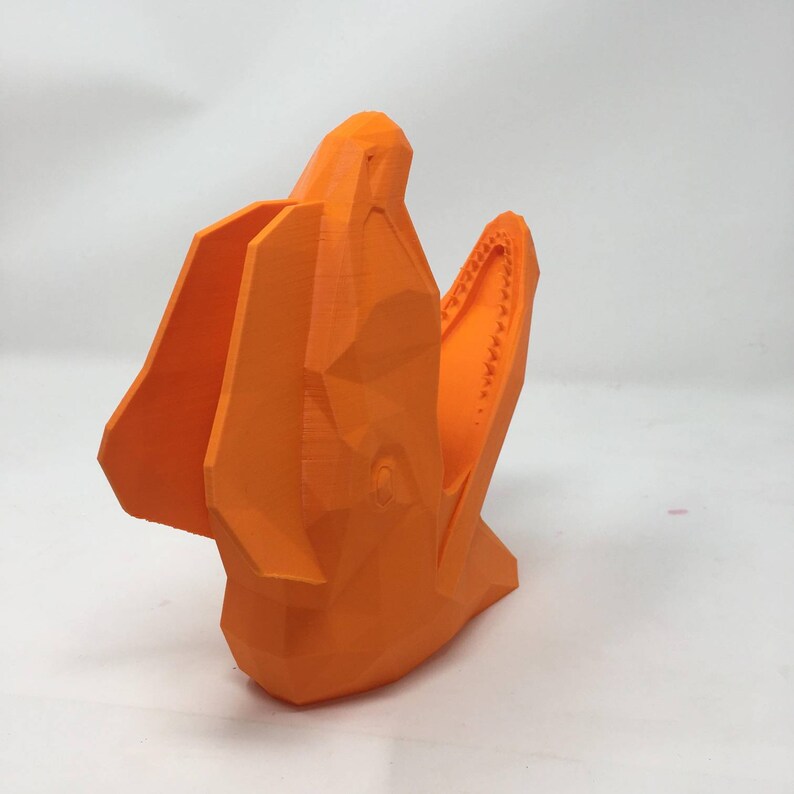 Geometric Dilophosaurus Head Dinosaur Wall Art 3D Printed Etsy