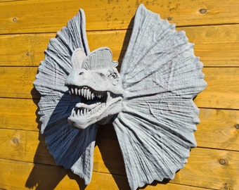 Dilophosaurus Head Wall Art - Dinosaur - Wall Mount- 3D Printed - Multiple Colours Available