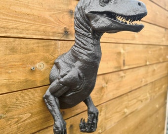 Velociraptor bust Wall Art - Dinosaur - Wall Mount- 3D Printed - Multiple Colours Available