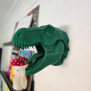 Tyrannosaurus Rex Art - t-rex - Dinosaur - Wall Mount- 3D Printed - Multiple Colours and sizes Available