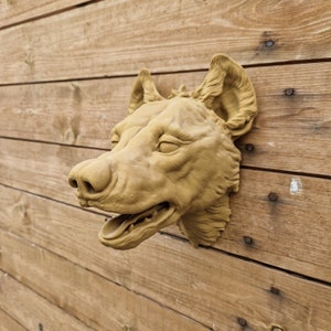 Hyena wall art - Animal Art - 3D Printed - Home Decor - wall mount - Multiple Colours Available