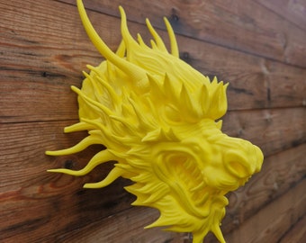 Traditional Dragon Wall Art - Fantasy - Wall Mount- 3D Printed - Multiple Colours Available