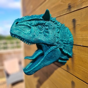 Carnotaurus Wall Art - Dinosaur - Wall Mount- 3D Printed - Multiple Colours Available
