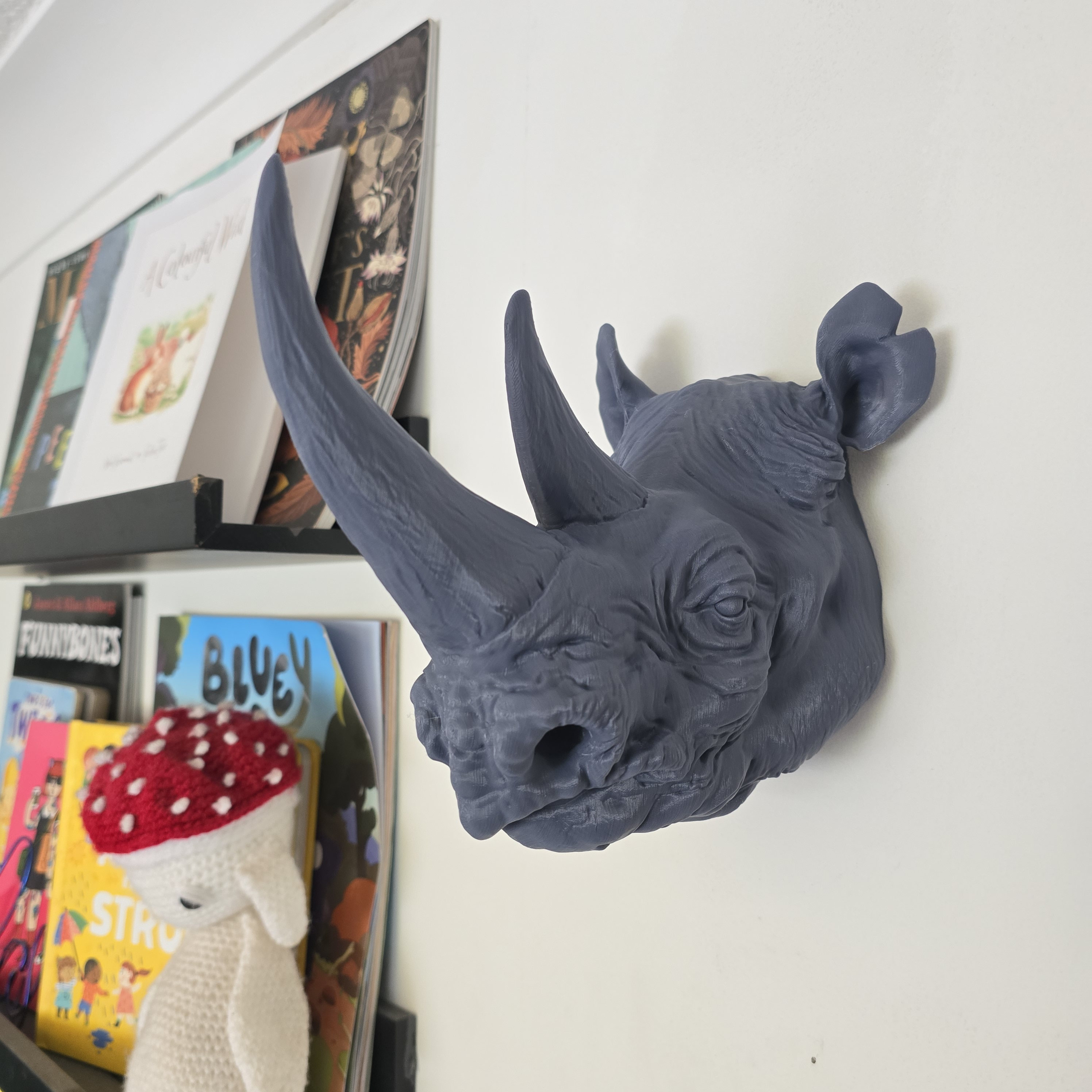 Rhino Wall Art - Animal Wall Decor - 3D Printed - Etsy