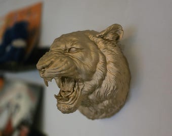 Tiger wall art - Animal wall decor - 3D Printed