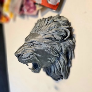 ライオンヘッド - 動物ウォールアート - 3Dプリント - ホームデコレーション - 複数の色をご用意 - ギフト