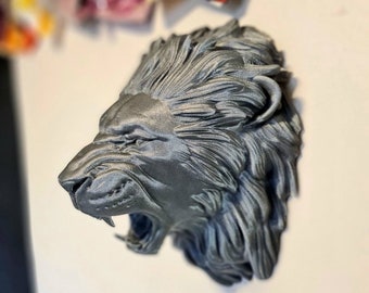 Lion Head - Animal Wall Art - 3D Printed - Home Decor - Multiple