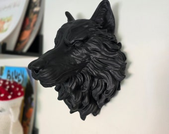 Wolf wall art - Animal Art - 3D Printed - Home Decor - wall mount - Multiple Colours Available